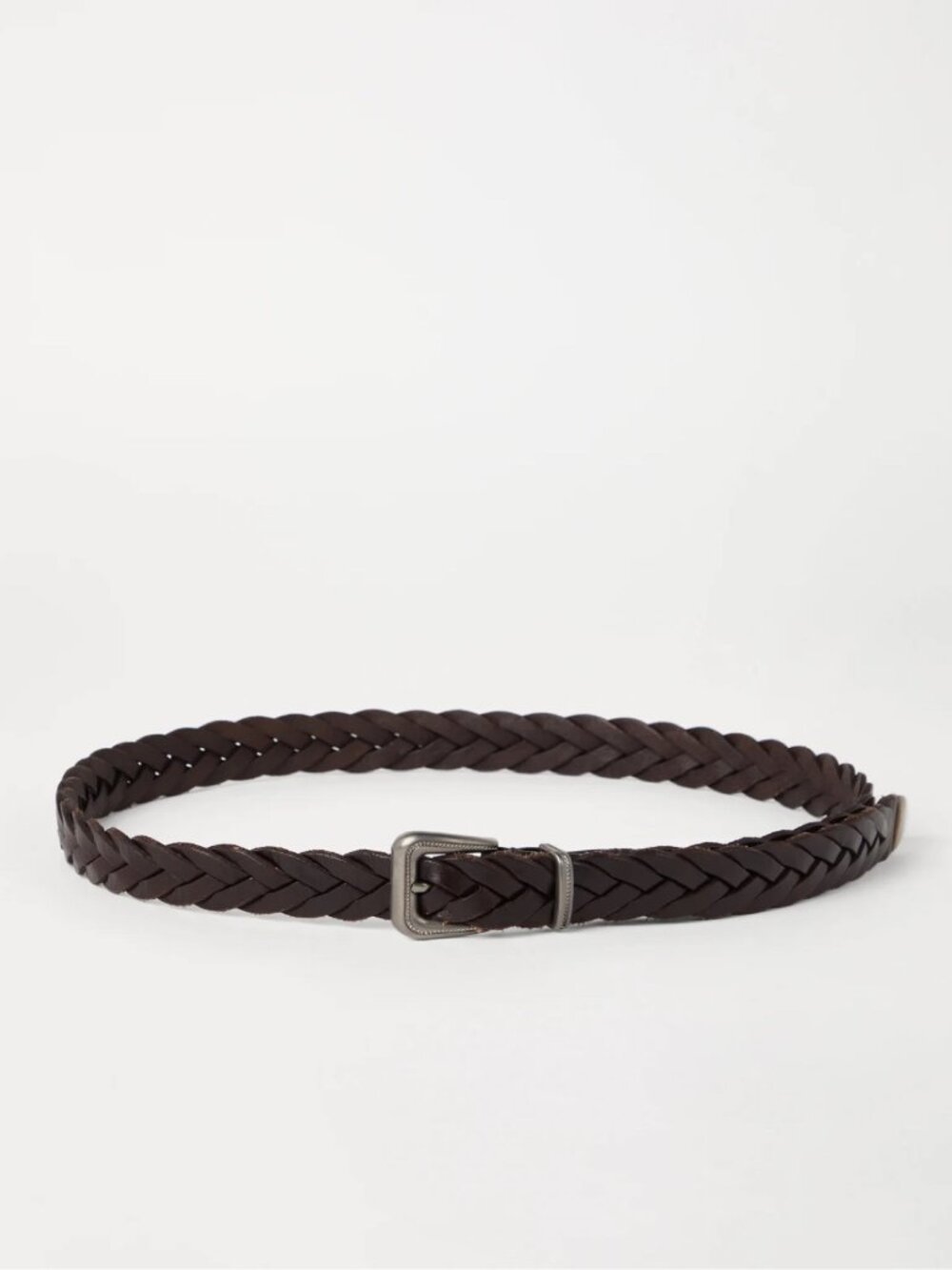 Brunello Cucinelli Brown Braided Leather Belt XS NWT